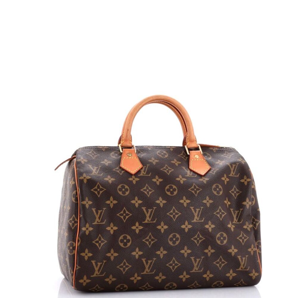 Louis Vuitton Speedy Handbag Monogram Canvas 30 Brown - Picture 2 of 9